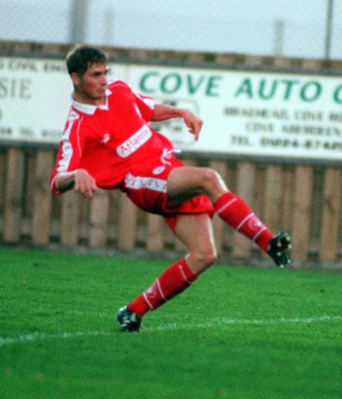 Wyness in his early days in the Aberdeen reserves.