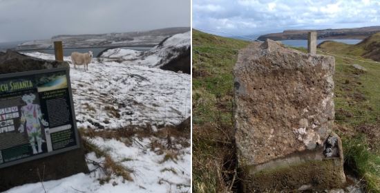 Lochaber and Skye Police took to Twitter to post before and after pictures of the stolen community sign and used local place names to add humour to the theft.