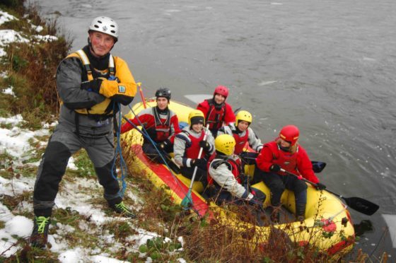 Outdoor eucation coordinator Jonathan Kitching at a white-water rafting event.