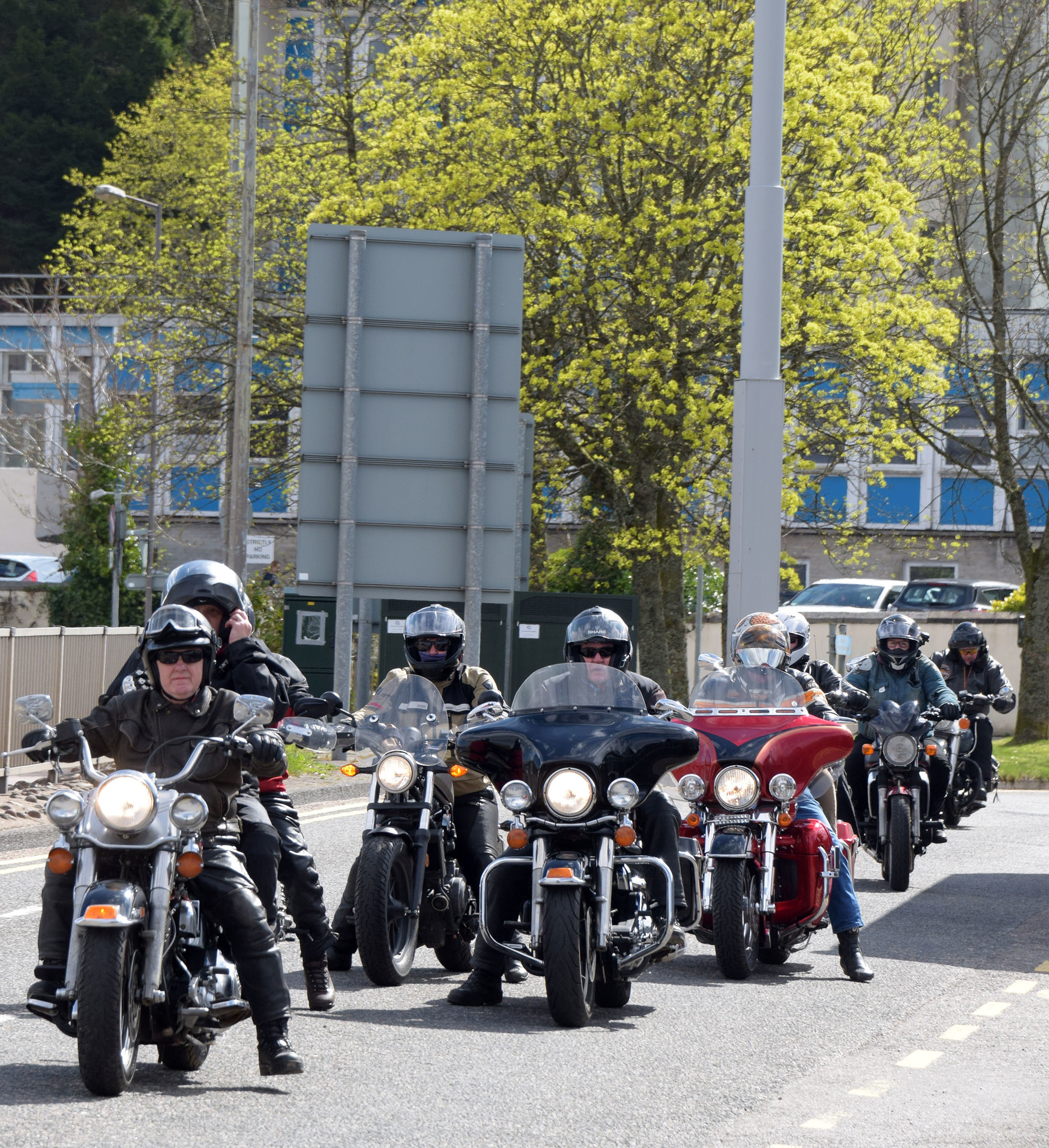 Harley owners parade through Fort William in the town’s ’Rumble Under the Ben’ Harley Davidson rally.