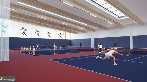 An artist impression of the Garioch Sports Centre.