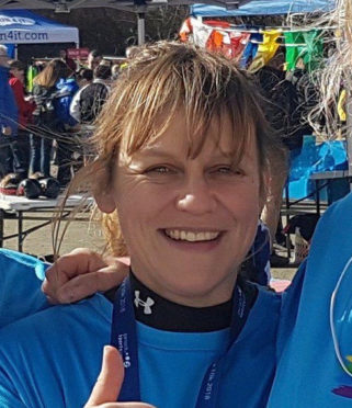 Peterhead woman, Glenda Burton, about to tackle the Edinburgh Marathon.