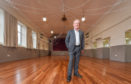 Gordon Christie, chairman of Fochabers Village Association, inside Fochabers Institute.