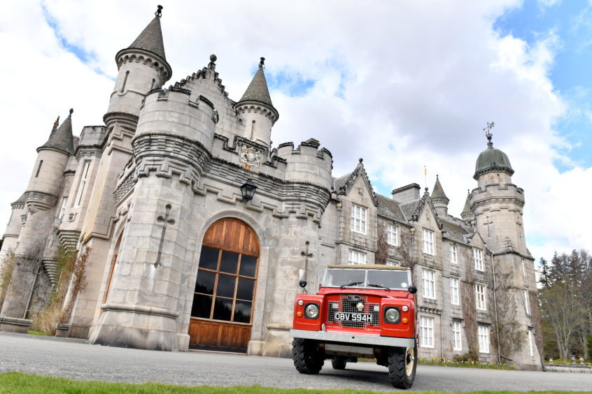 Anyhony Hartley's 1969 Land Rover Series IIA at the castle.