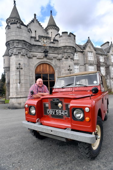 Anyhony Hartley's 1969 Land Rover Series IIA at the castle.