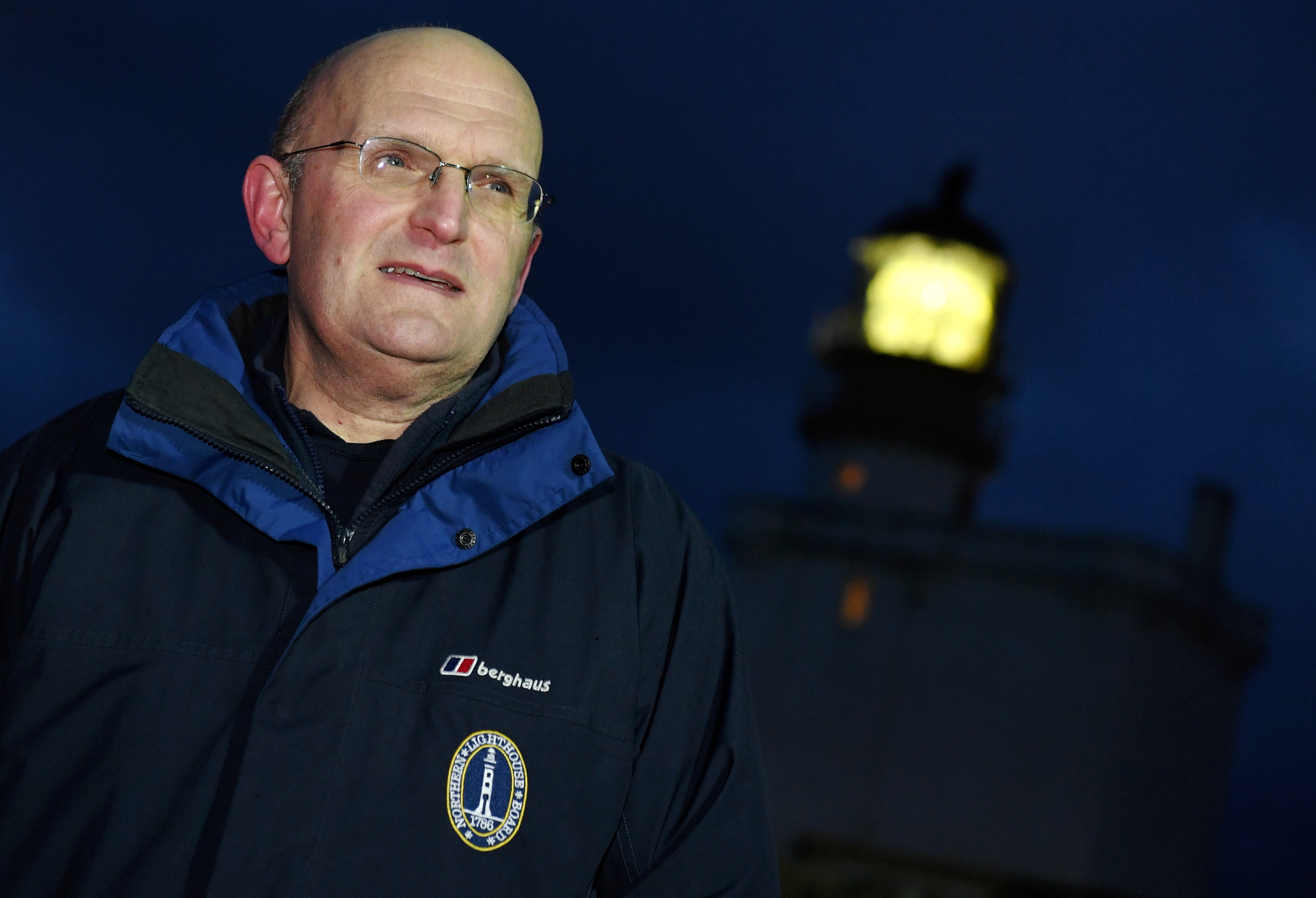 CEO of the Northern Lighthouse Board Mike Bullock who switched the light off after 24 hours.