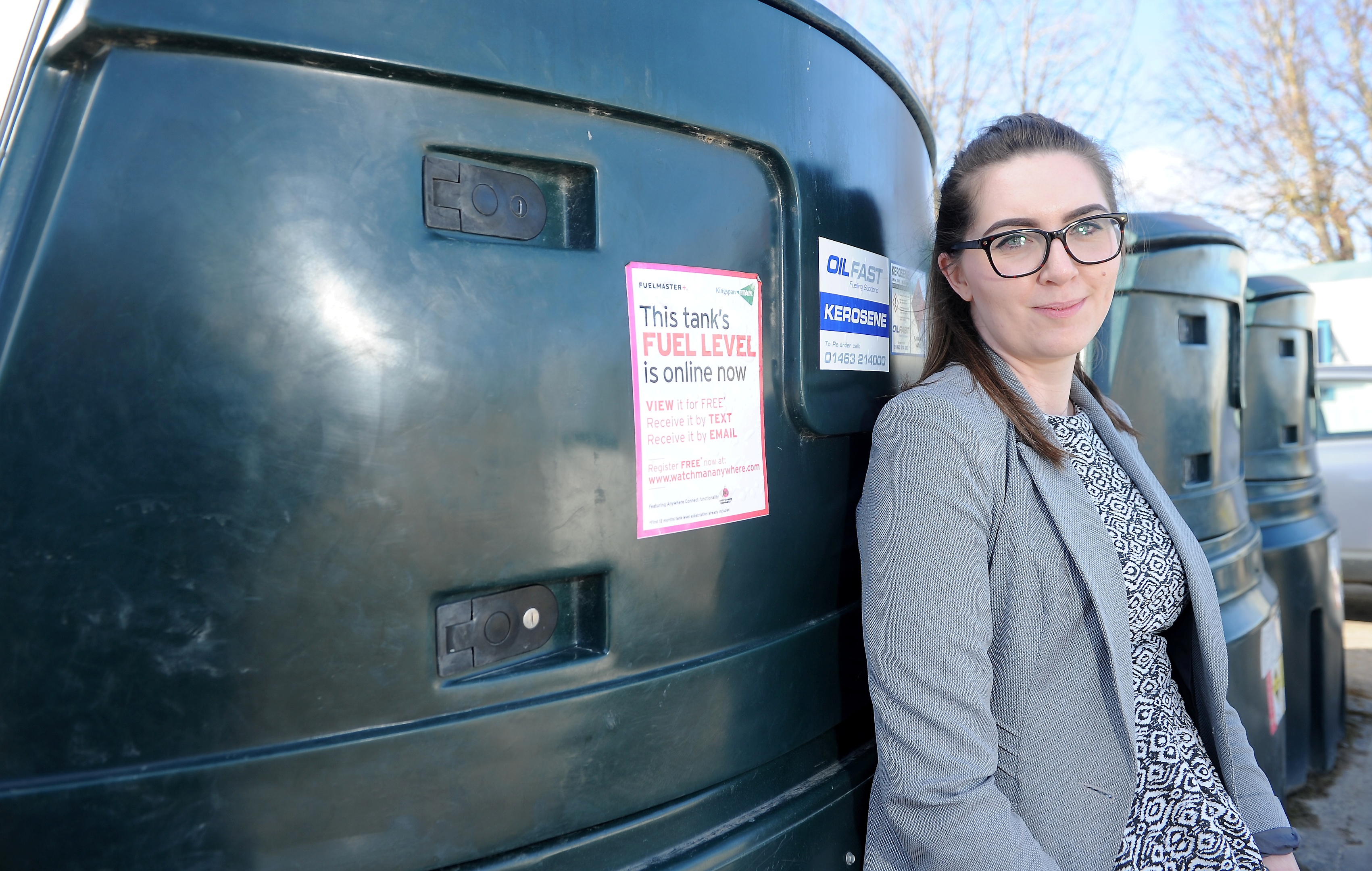 Warning against domestic heating oil thefts, Oilfast Inverness depot Supervisor Katie Macleod.
Picture by Sandy McCook.