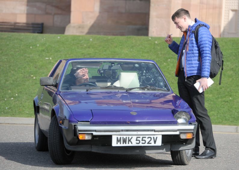 Press and Journal reporter Chris MacLennan interviews Richard Hammond as filming comes to a close.