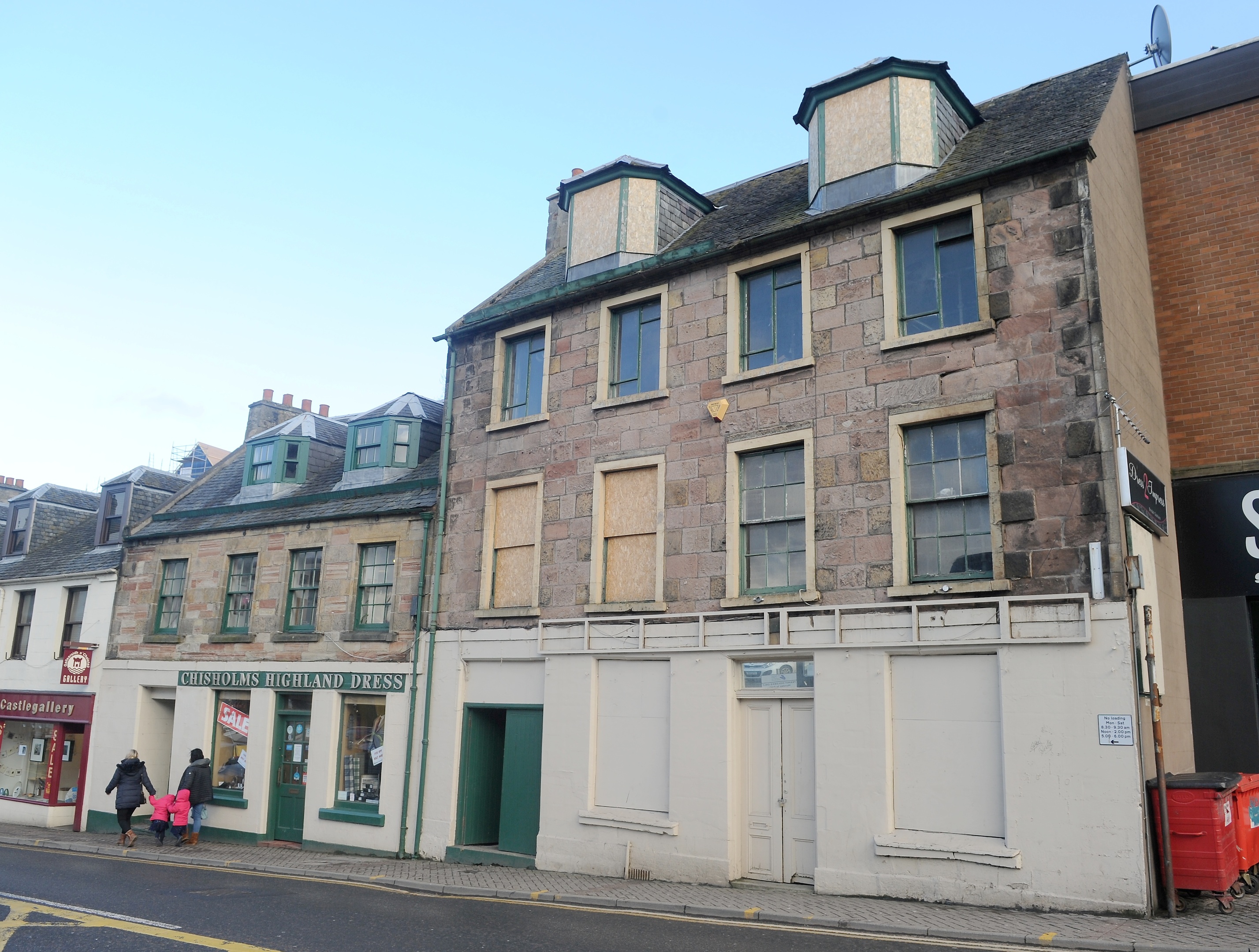 The former bridal wear shop in Castle Street, Inverness which had been served with a dangerous building notice.Picture by Sandy McCook
