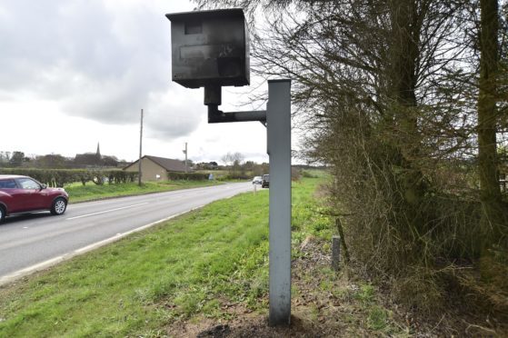 Vandals set fire to a speed camera on the A90 north of Rathen last April.