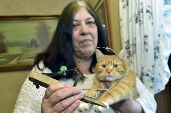 Stephanie Drake with her cat Rossie