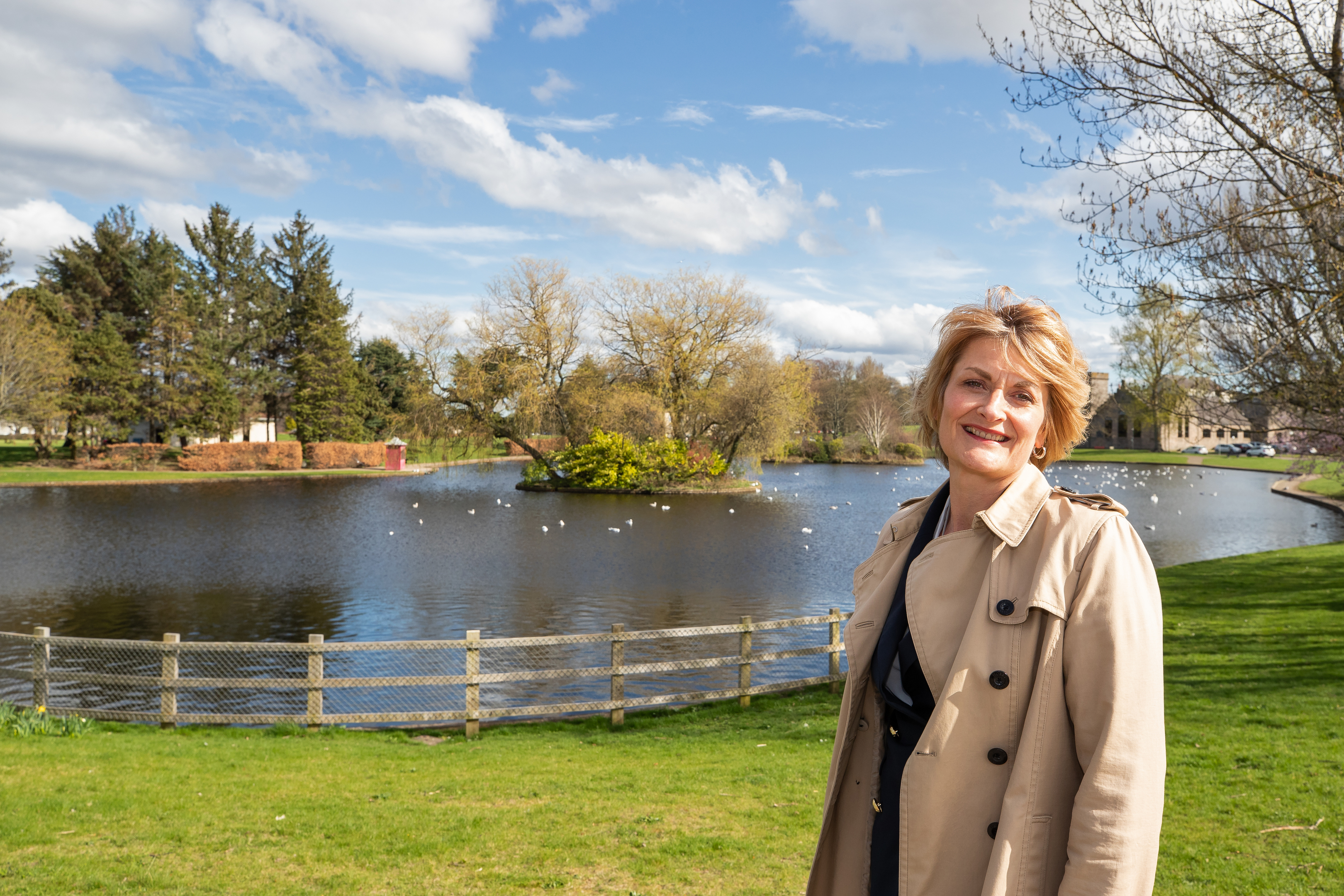 Rhona Gunn, Moray Council's director for economic development, in Elgin's Cooper Park, which could soon become the town's Cultural Quarter.