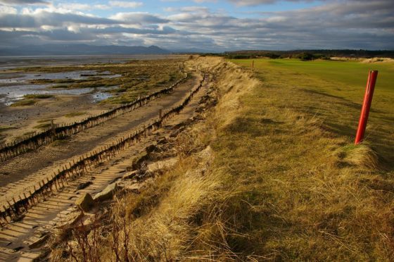 The 10th hole of the Royal Dornoch Golf Club’s Struie Course has become susceptible to flooding
