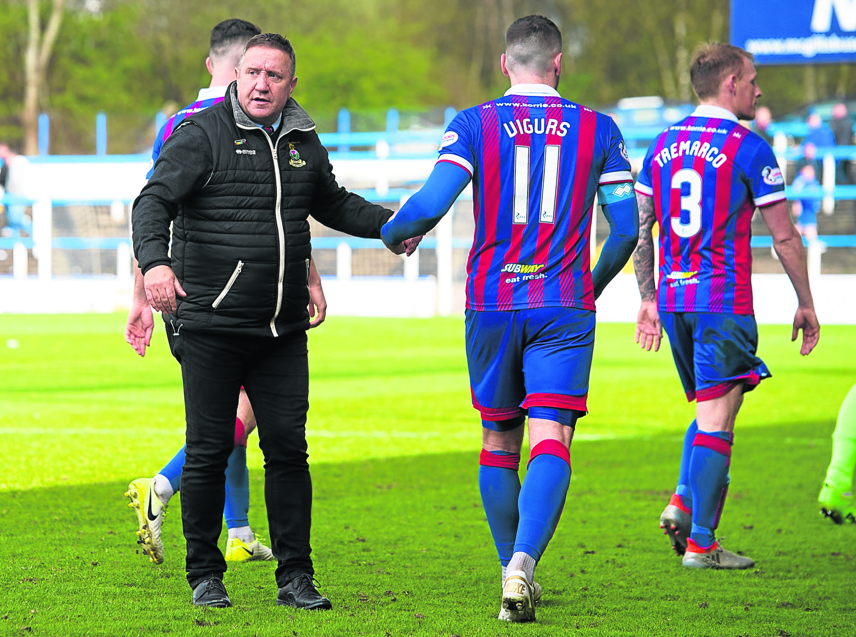 Inverness CT manager John Robertson at full-time.