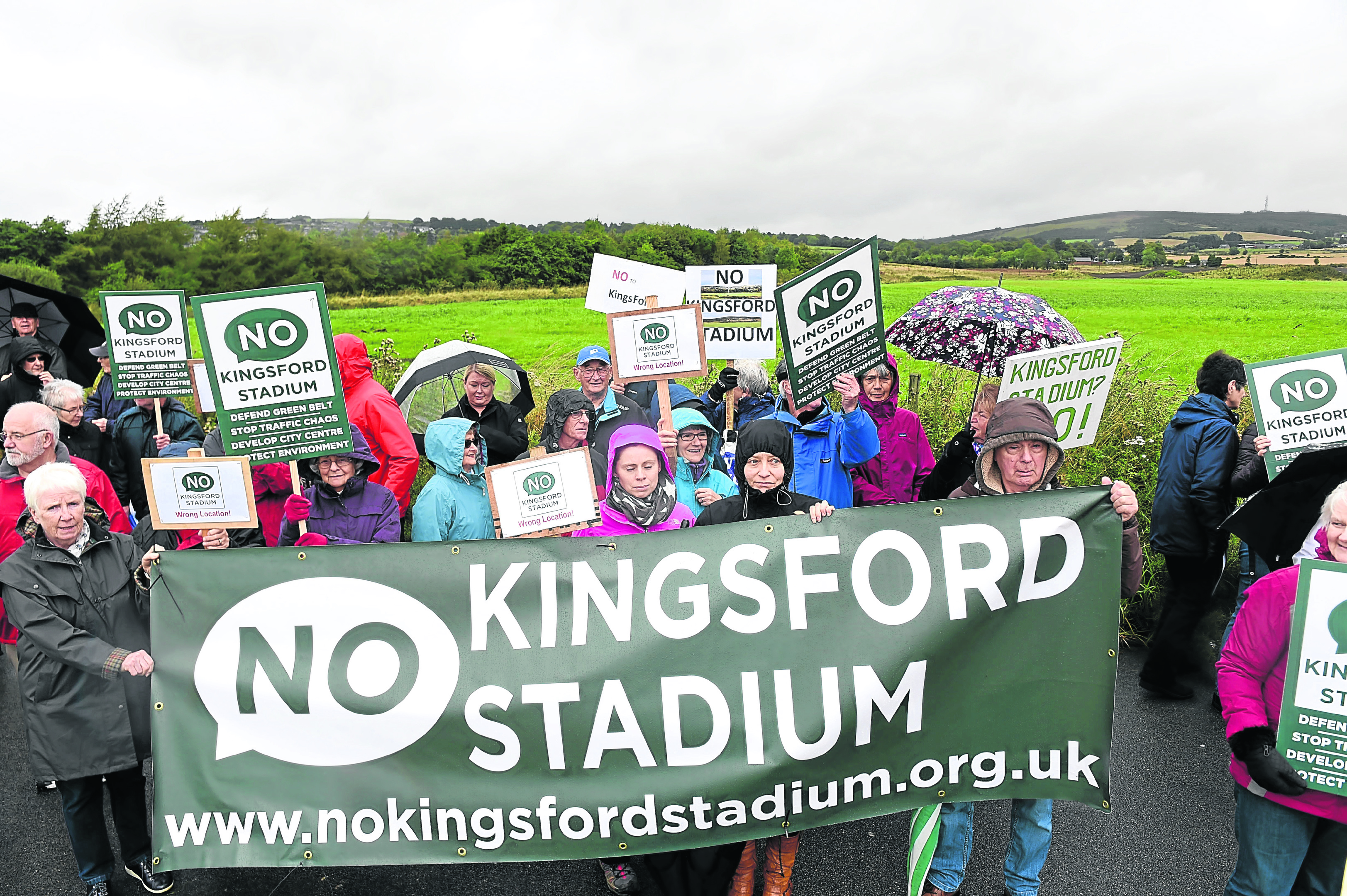 The No Kingsford Stadium protest group