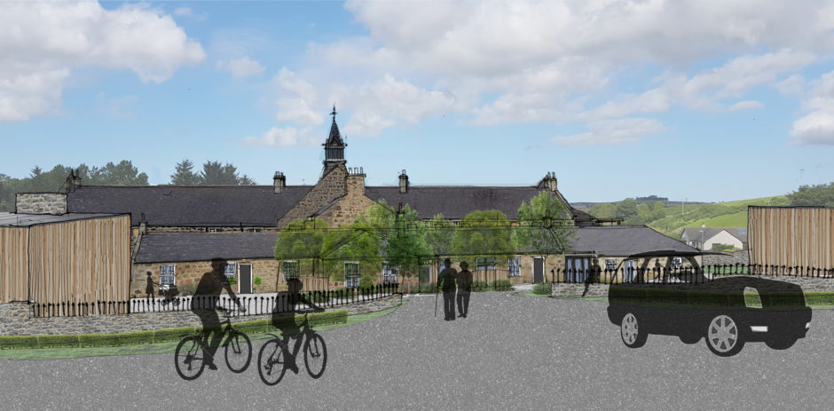 Artist impressions of what a former B-listed hospital in Maud could look like.