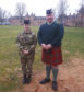 Sgt Georgi McMinn and Major Ross Munro at Cameron Barracks 
 Air Cadet becomes first Senior Drum Major.