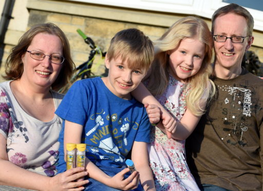 In the picture are from left: Alison Dempster, mum, James Dempster, Megan Dempster, sister, and dad John Dempster