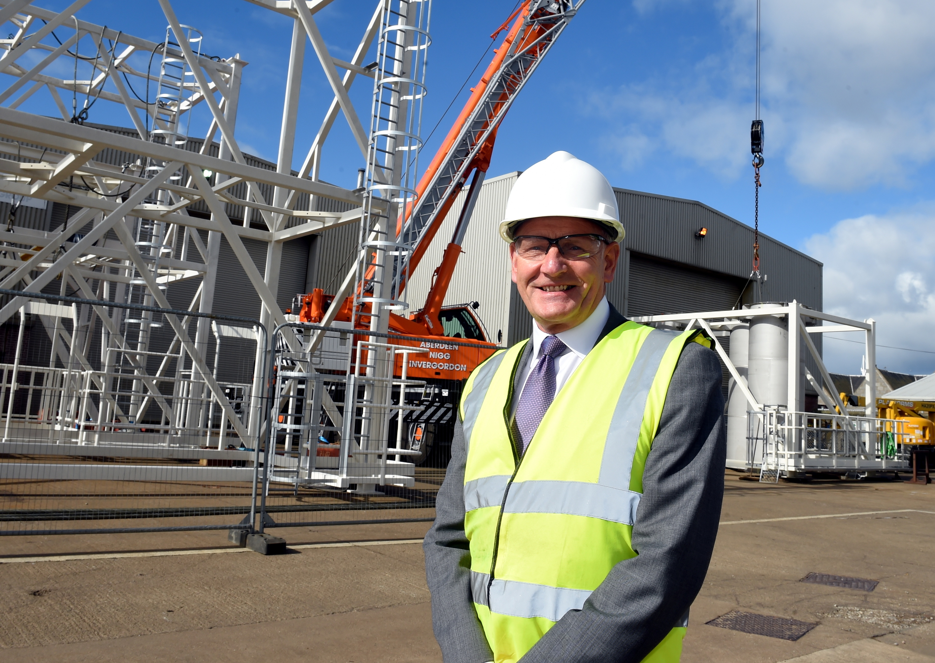 A new Exhaust unit at Global Energy group, York Street, Aberdeen. In the picture is Dave Masson, managing director, South Fabrication. 
Picture by Jim Irvine