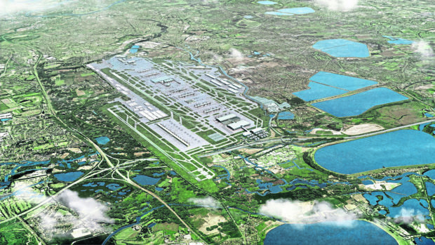 Artist's impression of Heathrow's third runway