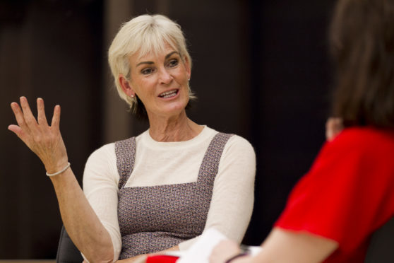 Judy Murray voiced support for work to improve two tennis courts at The Den play park in Auchenblae