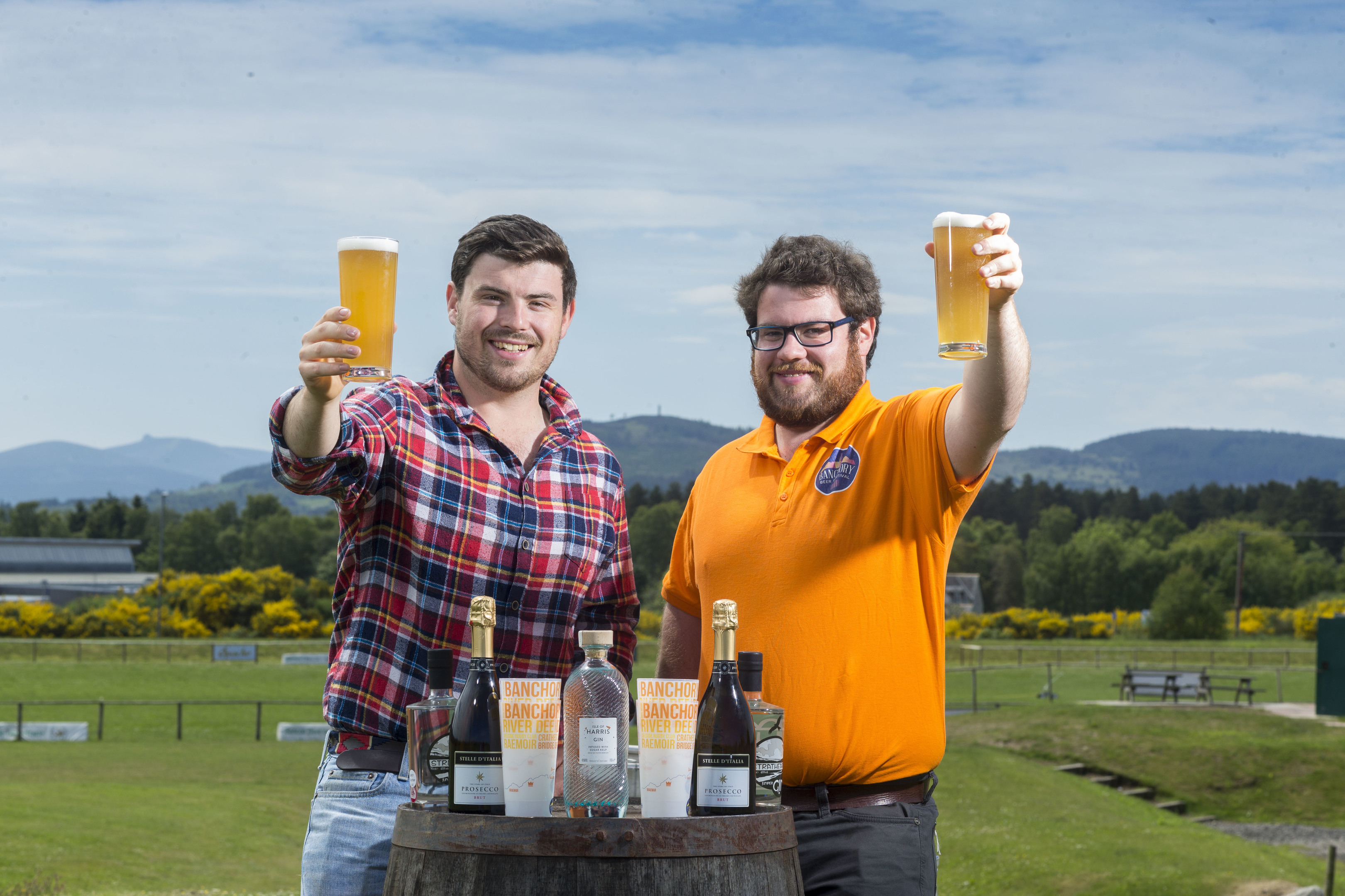 Guy (left) and Mungo Finlayson who run the Banchory Beer Festival are delighted with the nomination. Picture by Derek Ironside/Newsline
