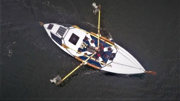 Duncan Hutchison is rowing across the Atlantic from New York to Lochinver in a boat he built himself