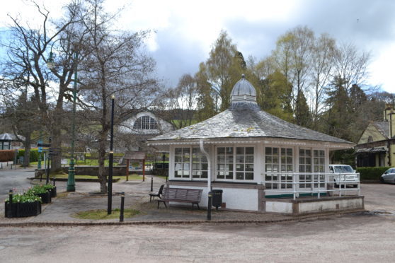 The former water sampling pavilion in Strathpeffer