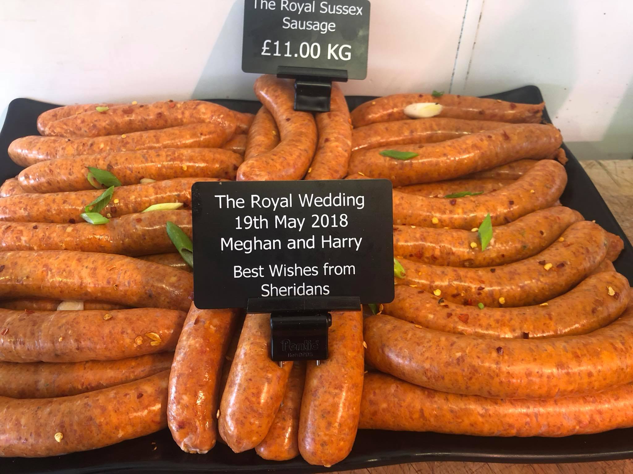 The Royal Sussex Sausage made by Sheridans in Ballater.
