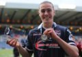 Jackson Irvine with his man-of-the-match after the 2016 League Cup final.