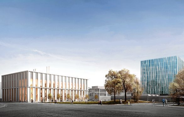 The original design image for Aberdeen University's new science building, which is to be updated.