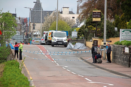 The scene of the accident on Sunday morning. Picture by Anthony MacMillan Photography