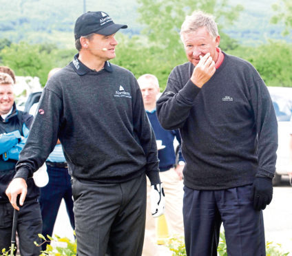 30/06/08
THE CARRICK GOLF CLUB - LOCH LOMAND
Sir Alex Ferguson (right) teams up with Paul Lawrie (left) to play in the Great Scots Cup
