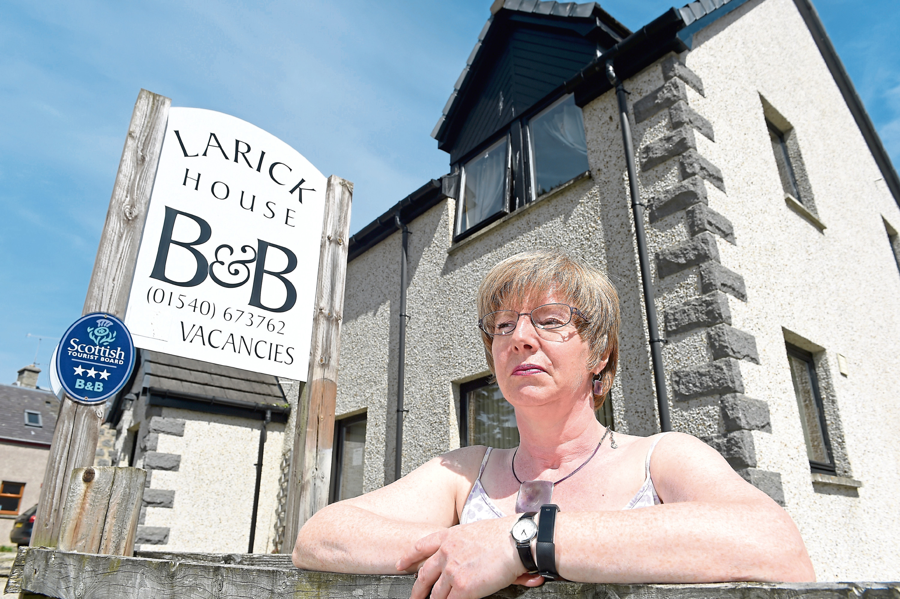 Amanda Frazer of the FSB and a Newtonmore B&B owner who is against the proposes 'Tourist Tax'.