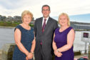 Business Lunch at The Silver Darling. Guests Councillor Jenny Laing, Duncan Cockburn from RGU and Elaine Farquharson-Black Partner at Burness Paull.
Picture of (L-R) Jenny Laing, Duncan Cockburn, Elaine Farquharson-Black.

Picture by Kenny Elrick
