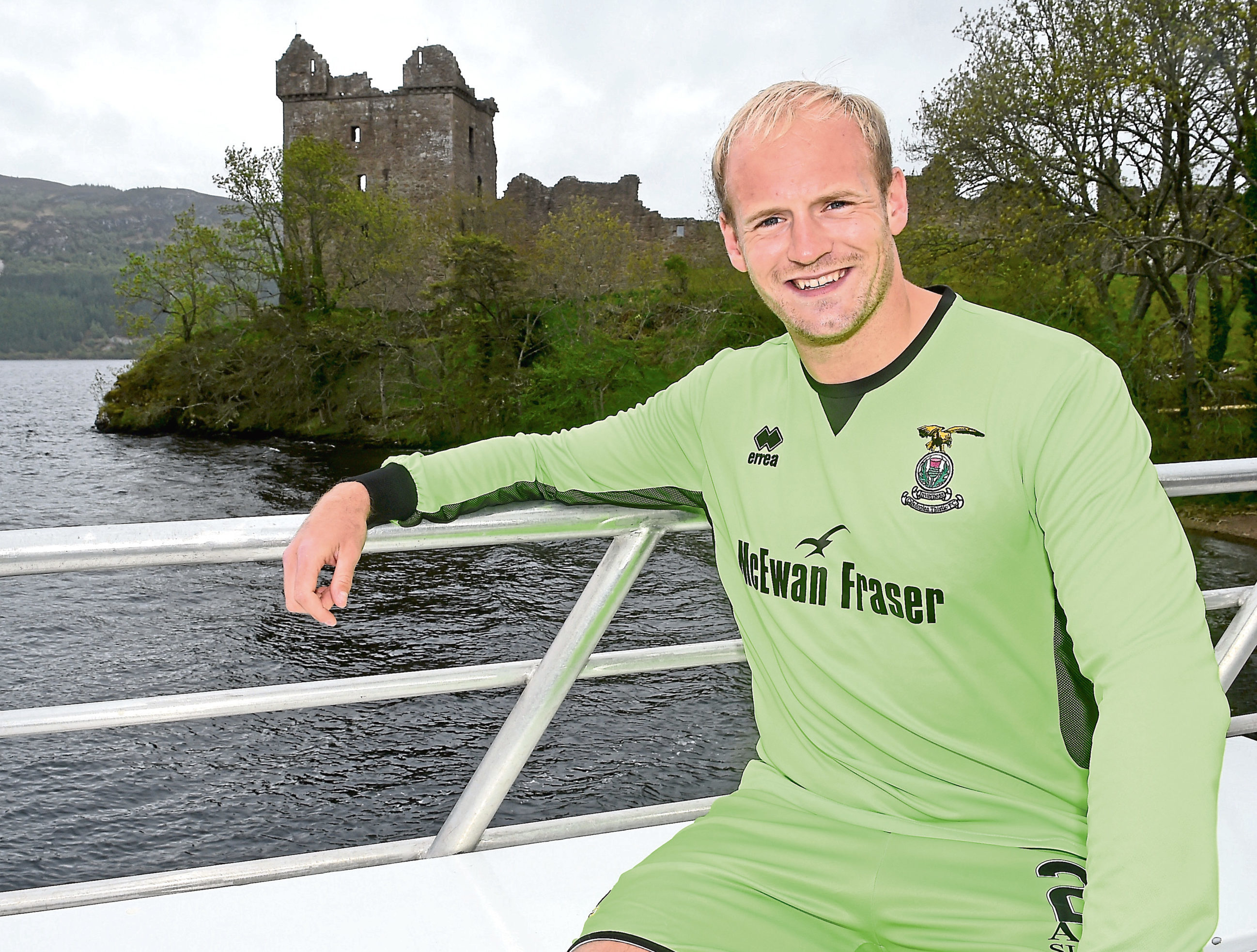 Inverness Caley Thistle launch their new strip for the forthcoming season at Loch Ness.