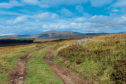 Moorland track looking towards Beinn Mholach