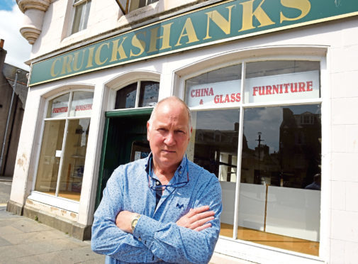 Michael Brodie, selling his furniture shops pictured at Cruickshanks Huntly.
Picture by Jim Irvine  29-5-18