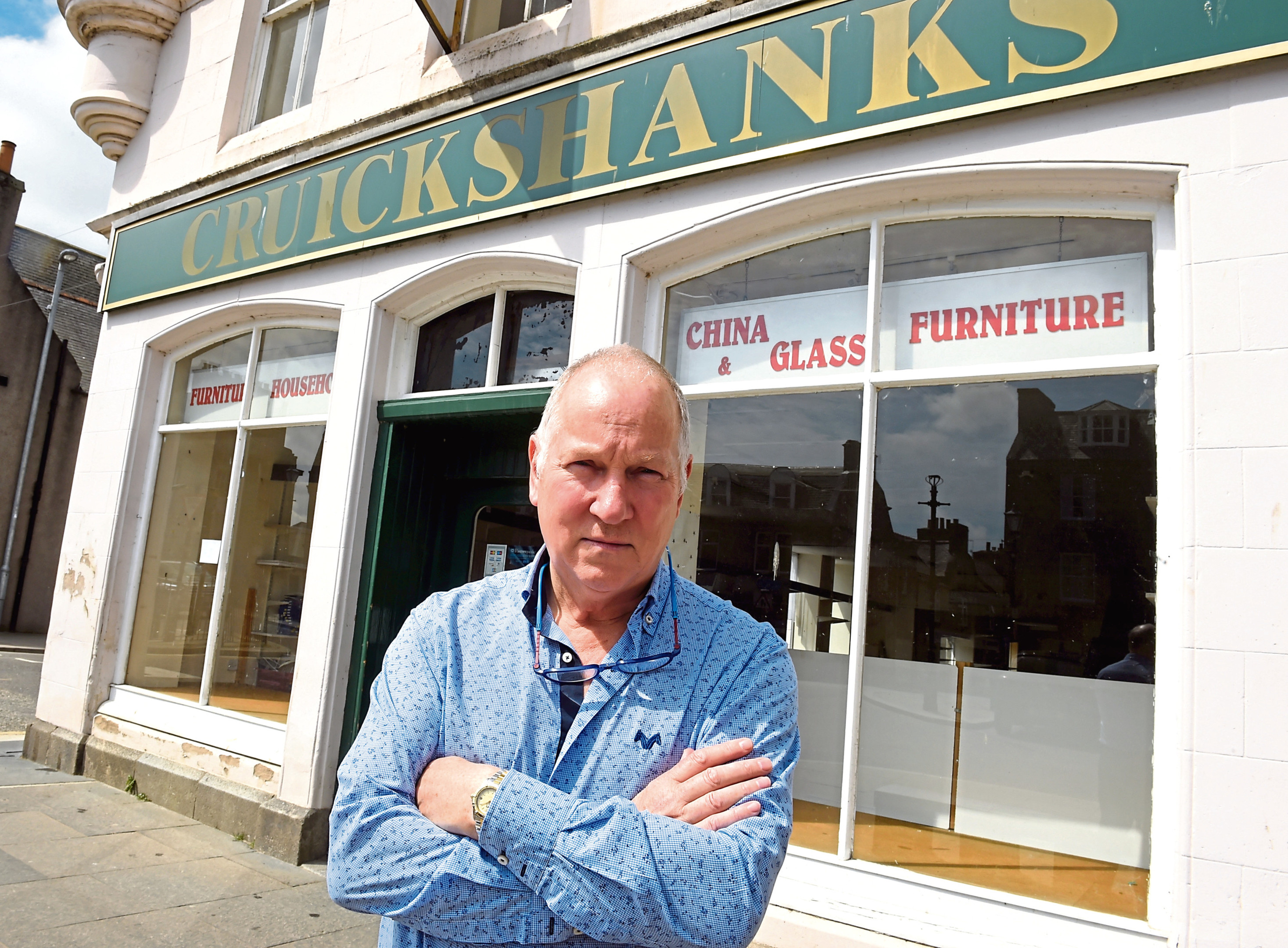 Michael Brodie, selling his furniture shops pictured at Cruickshanks Huntly.
Picture by Jim Irvine  29-5-18