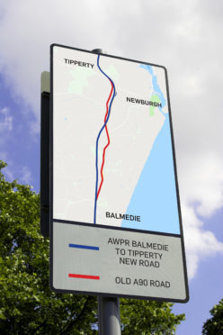 From Monday traffic will use the northbound dual carriageway of the new road between Balmedie and Tipperty