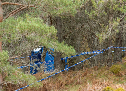 Police carried out investigations into the discovery of human remains on Invercauld Estate, near Ballater.
