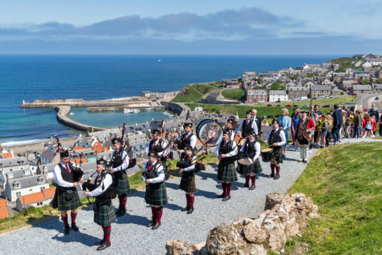The opening ceremony of the historic Castle Hill at Cullen. Picture by Brian Smith