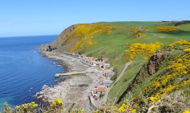 Crovie, the coastal village on the cliffs.      
Picture: Sandy Stott.