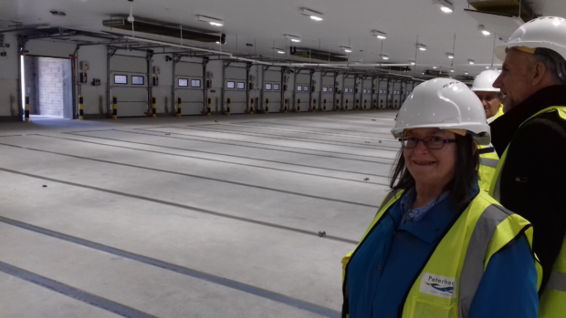Peterhead North and Rattray Councillor Anne Allan on the tour of the town's new fish market
