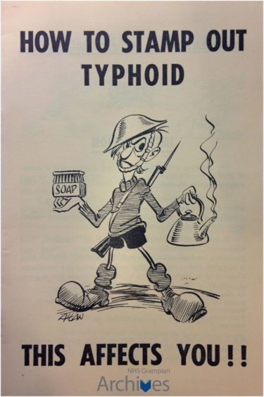 Advert on how to stop spread of Typhoid.