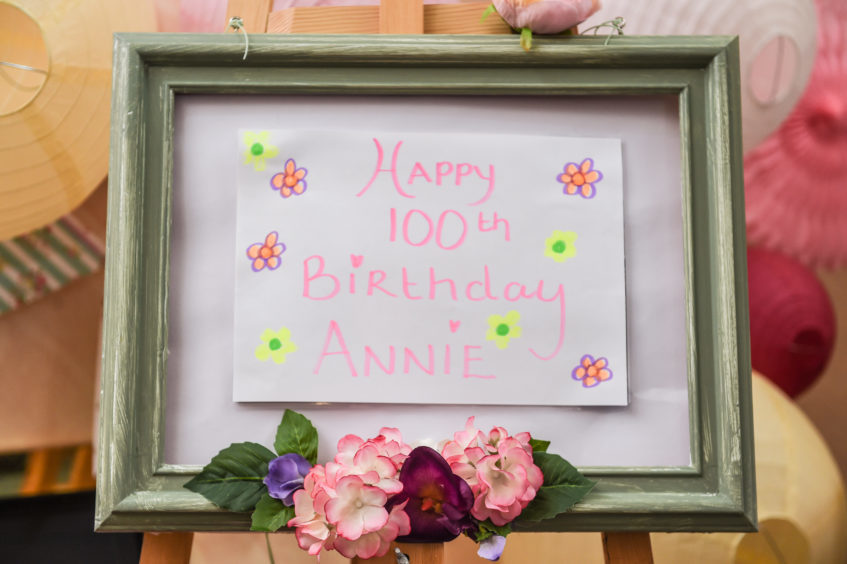 Annie Macpherson who is celebrating her 100th birthday.