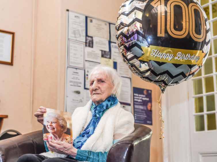 Annie Macpherson who is celebrating her 100th birthday.