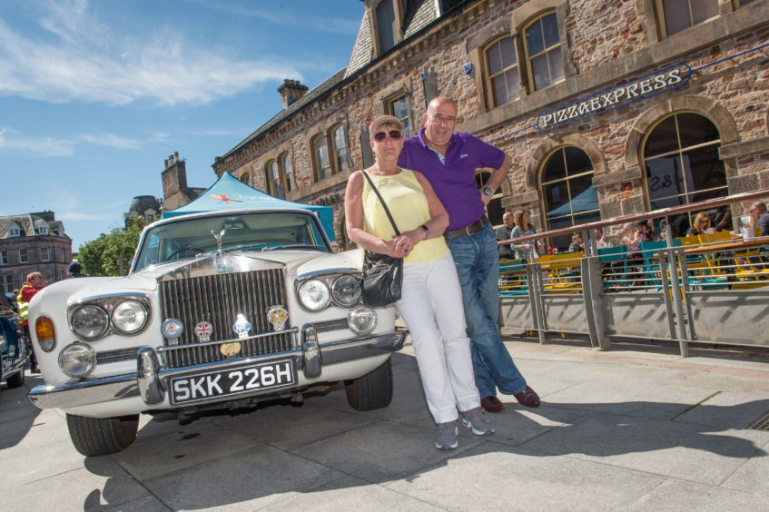 Graeme and Sandra Mcintosh with their Silver Shadow Rolls Royce.

Picture by Jason Hedges.