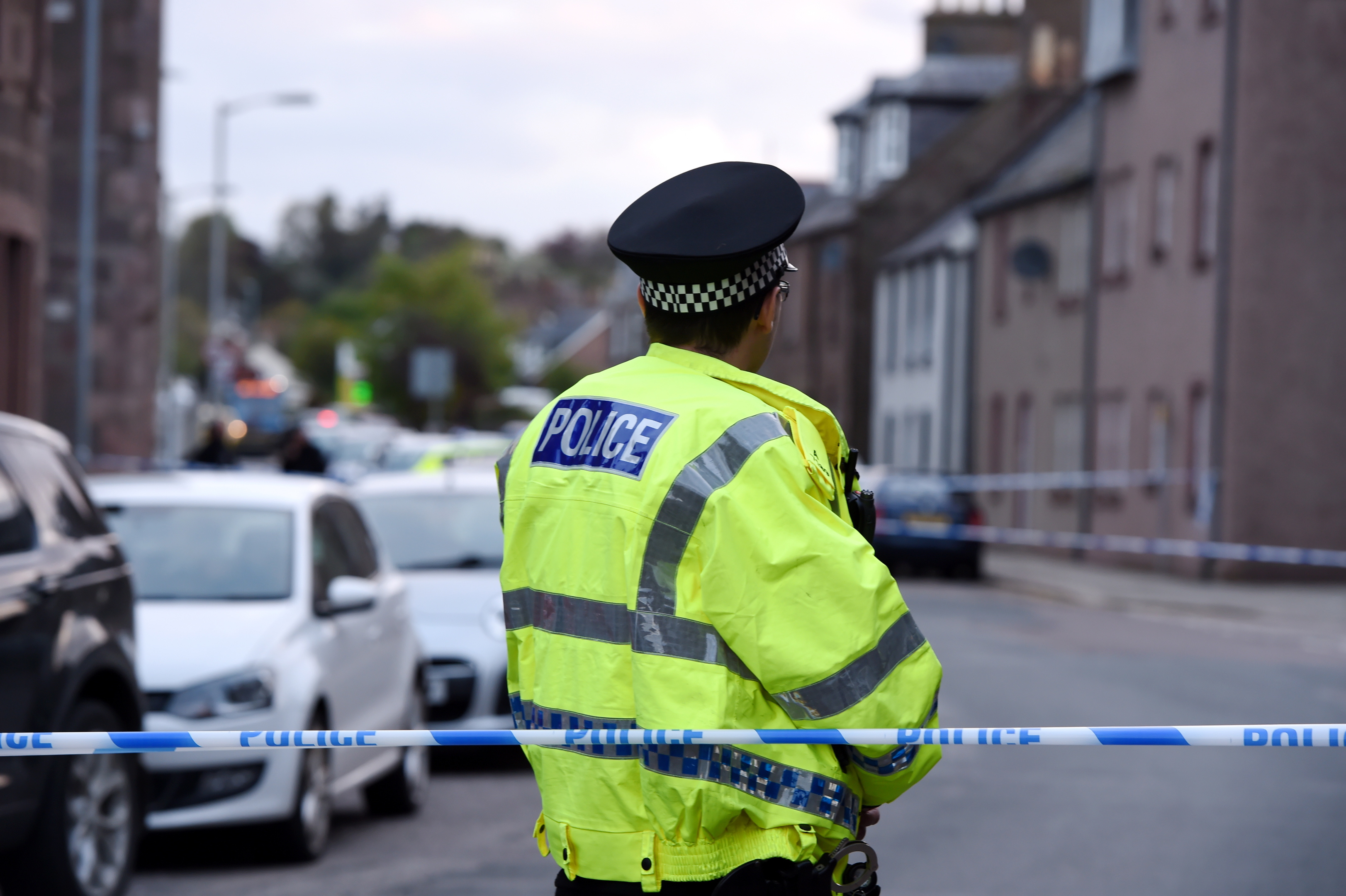 Police on the scene of an incident on High Street in Stonehaven.