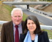 Aberdeenshire councillor Colin Pike and City Councillor Marie Boulton, pictured at the AWPR at Milltimber.